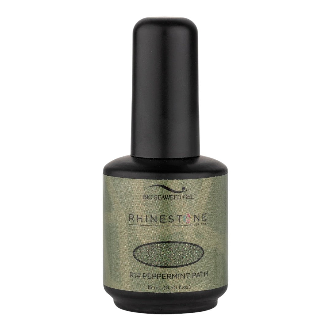 bio seaweed gel canada, soak off gel nail polish, bio seaweed gel polish, non toxic nail polish canada, Bio Seaweed Gel Rhinestone R14 Peppermint Path