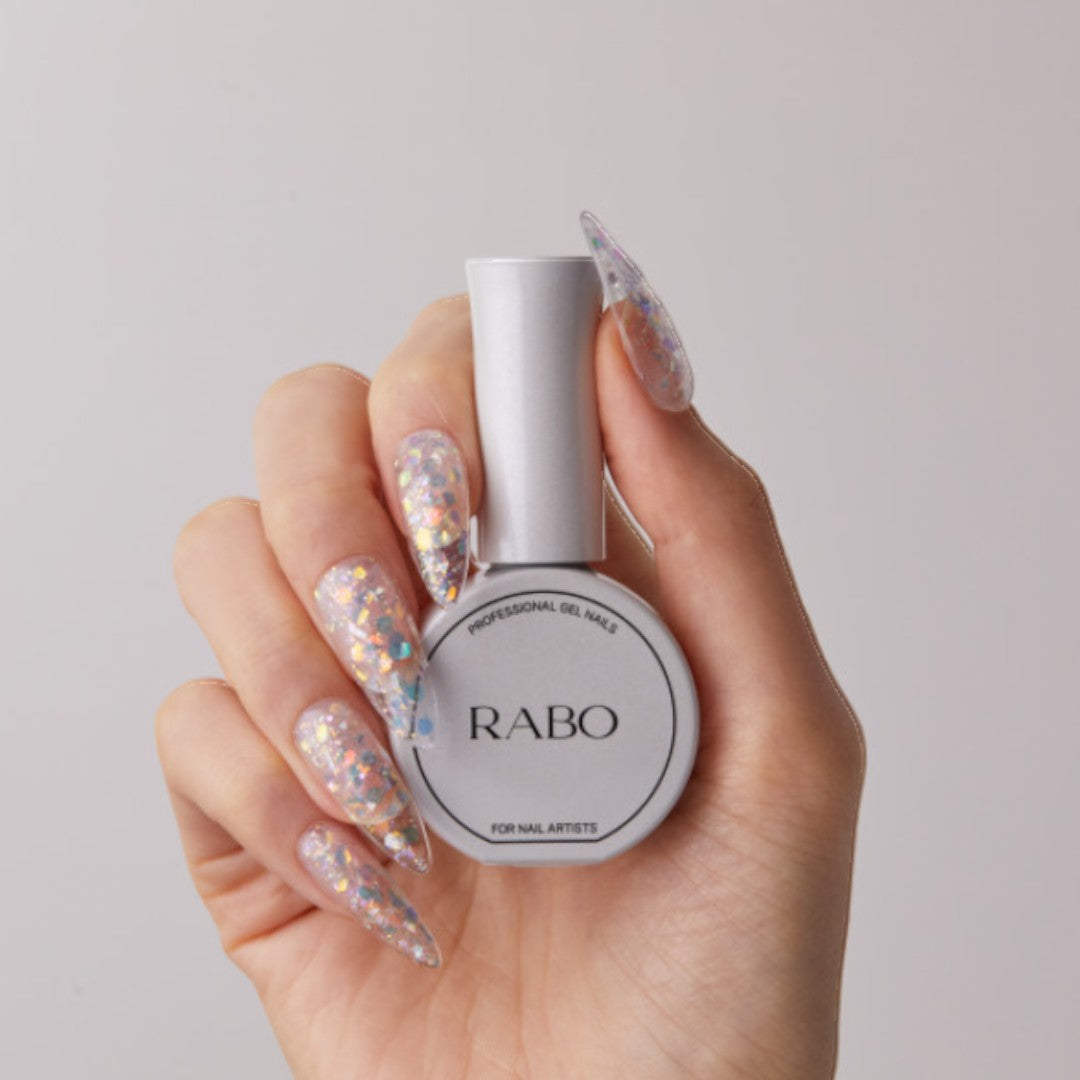 RABO Glitter Gel Polish - Ice Opal #G1