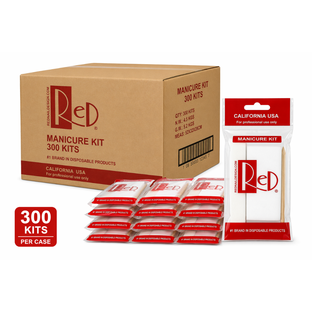 RED Nail Design Manicure Kit (3pcs) (Case of 300)