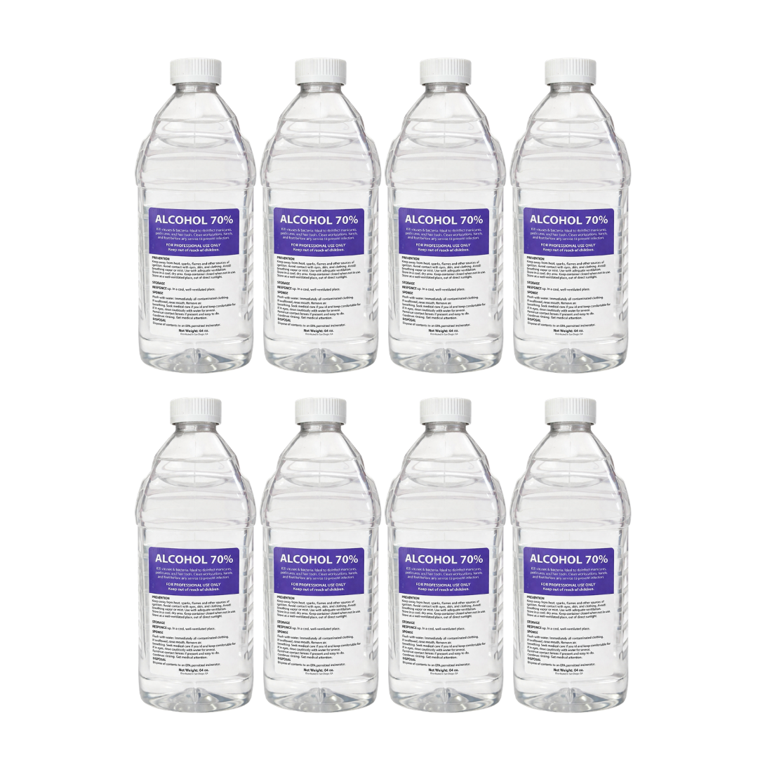 RED Nail Design - 70% Alcohol (64oz) - Case of 8