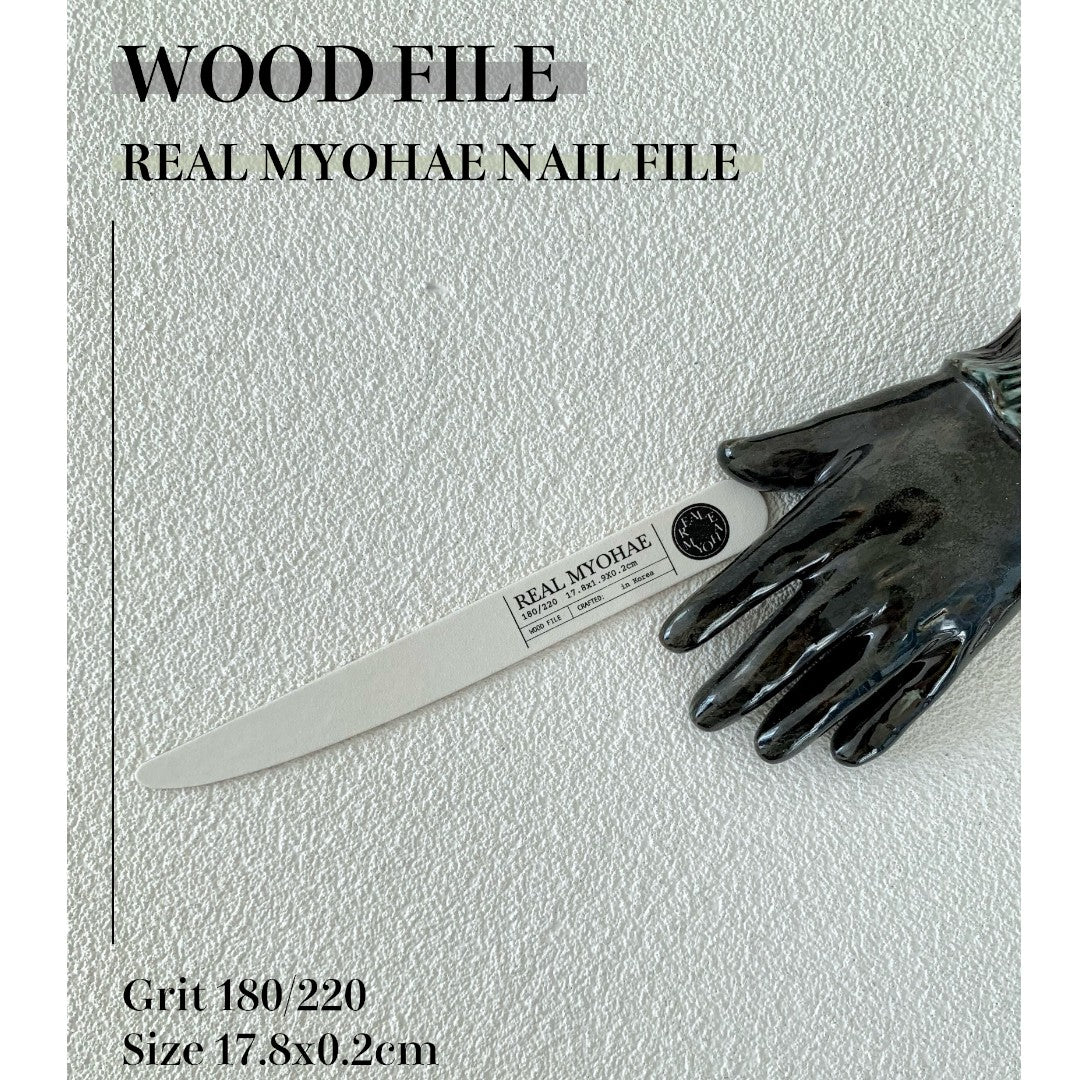 Real Myohae Nail Files - Wood 180/220 (1Pc)