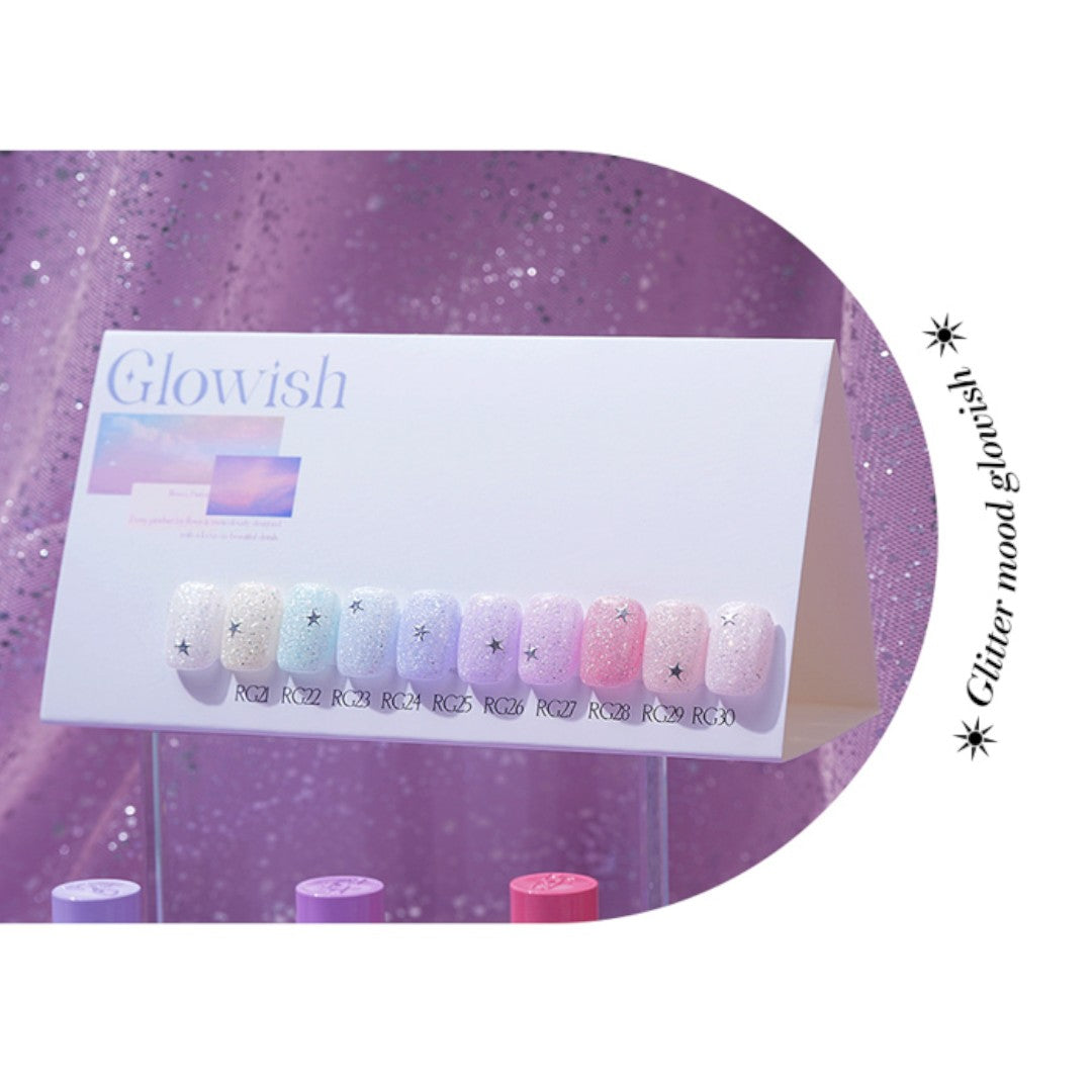 Reve In Nail Glitter Gel Polish Glowish Collection RG21-30 (10pcs)