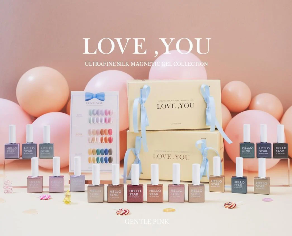 Gentle Pink Love You Collection - Korean Sheer Cat Eye Gel Nail Polish
