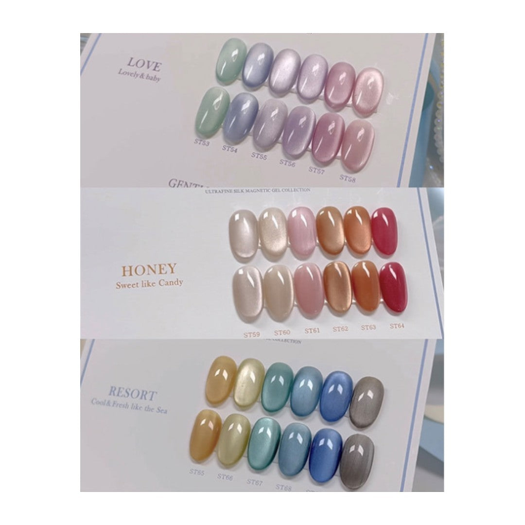 Gentle Pink ST67 - Korean Sheer Teal Cat Eye Gel Nail Polish
