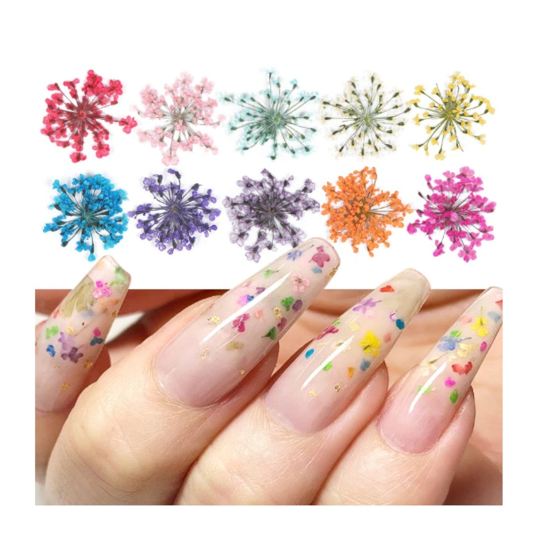 dried flowers canada, CNBS 3D Dried Flower Nails Art, affordable nail prices, dried flowers for nails