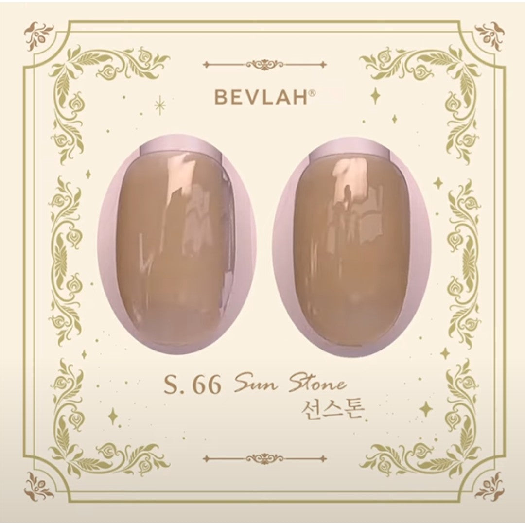 Bevlah, Korean gel nail polish, Hema Free Gel Polish, Sheer nail polish, Sun Stone S66
