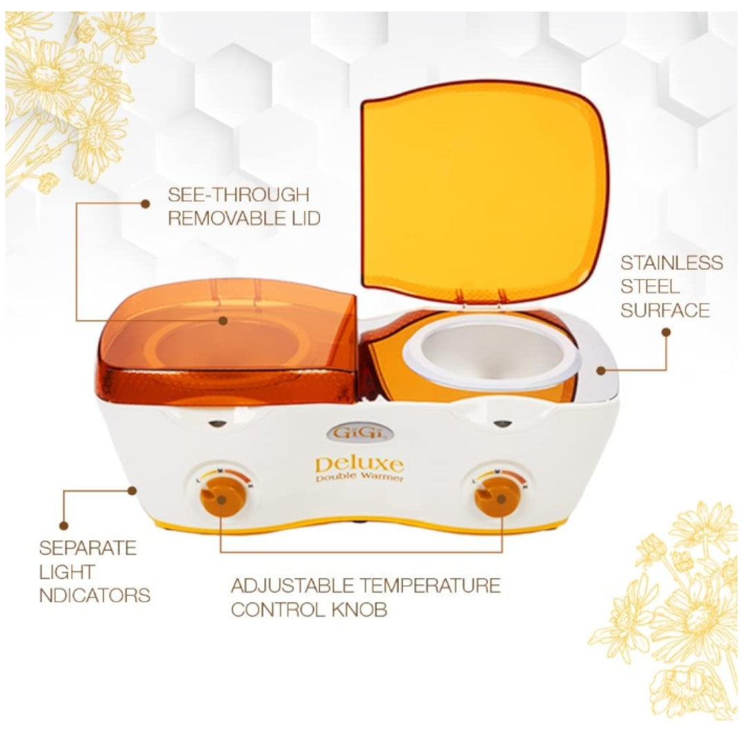 Gigi Deluxe Double Wax Warmer 14oz, gigi wax warmer, plug in wax warmer, warme wax, wax warmer walmart