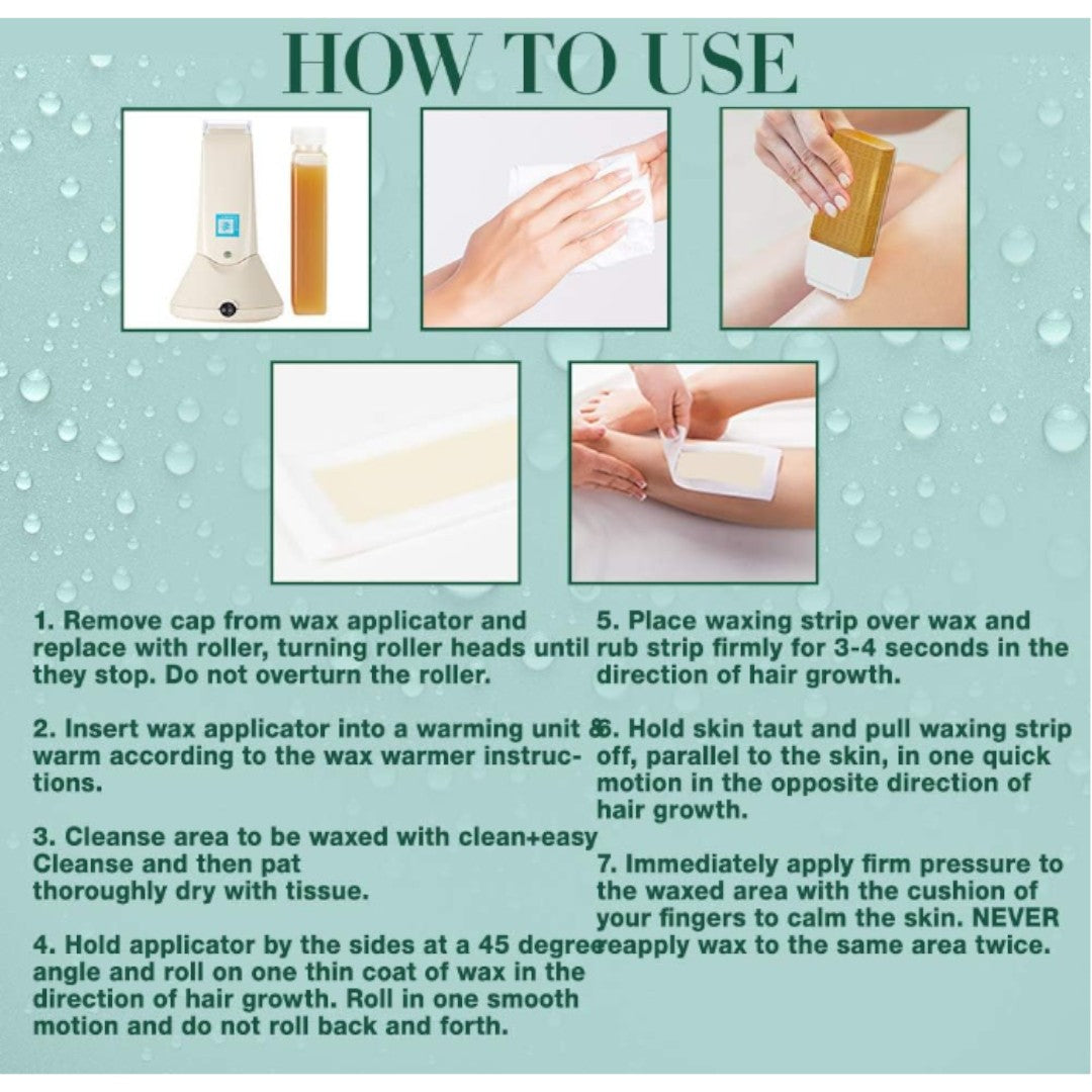Clean+Easy Large Roller Heads for Roll on Wax (Pack of 24), facial waxing near me