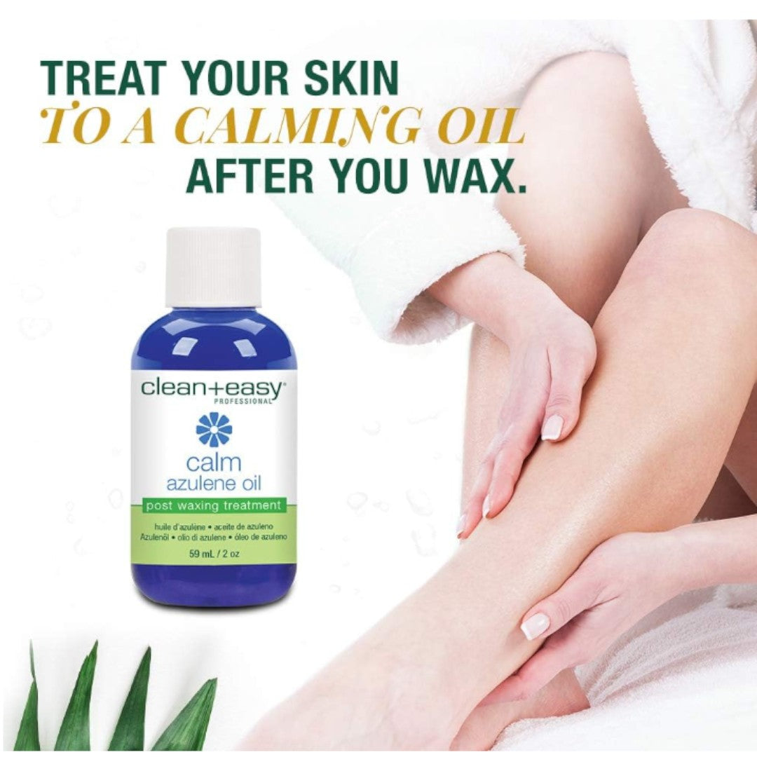 Clean+Easy Azulene Skin Calming Oil 2oz for Hair Removal, laser hair removal calgary