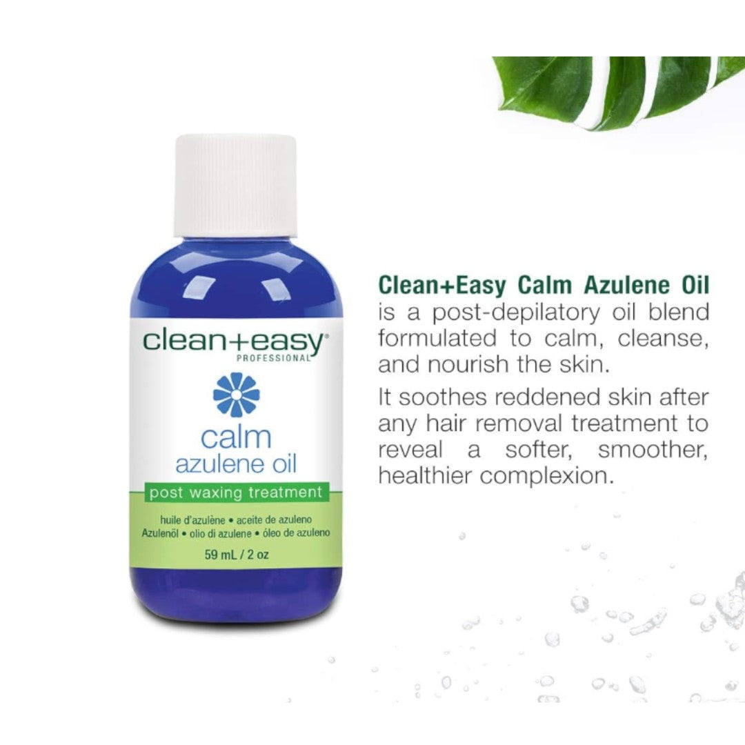 Clean+Easy Azulene Skin Calming Oil 2oz for Hair Removal, laser hair removal machine