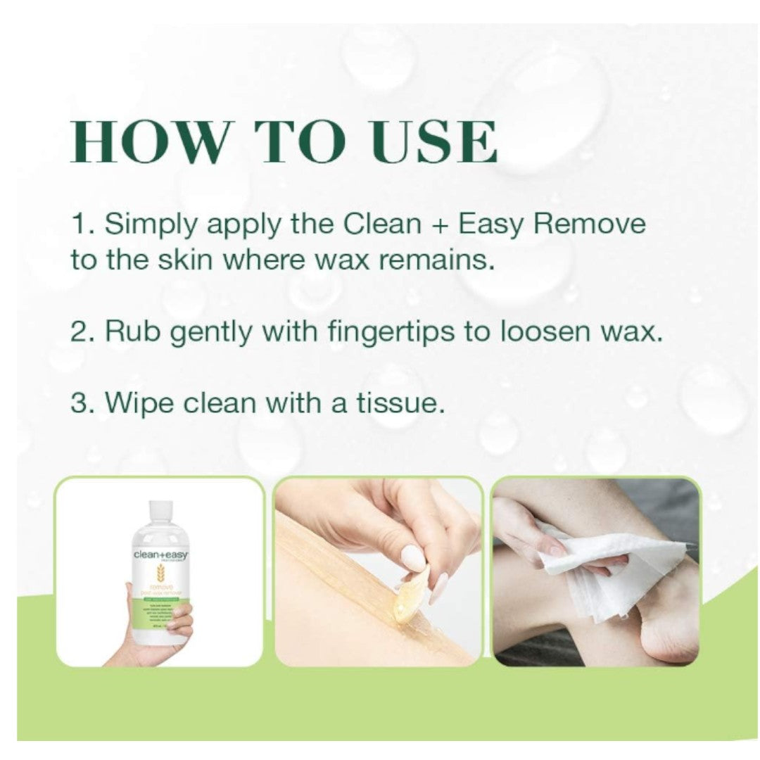 Clean+Easy Remove After Wax Cleanser for Hair Removal 16oz, s wax seal, wax salon near me