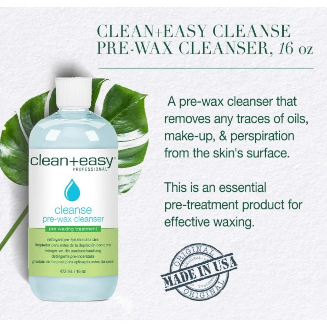 Clean+Easy Cleanse Pre Wax Antiseptic Cleanser, ez cleanse, eyebrows and waxing near me