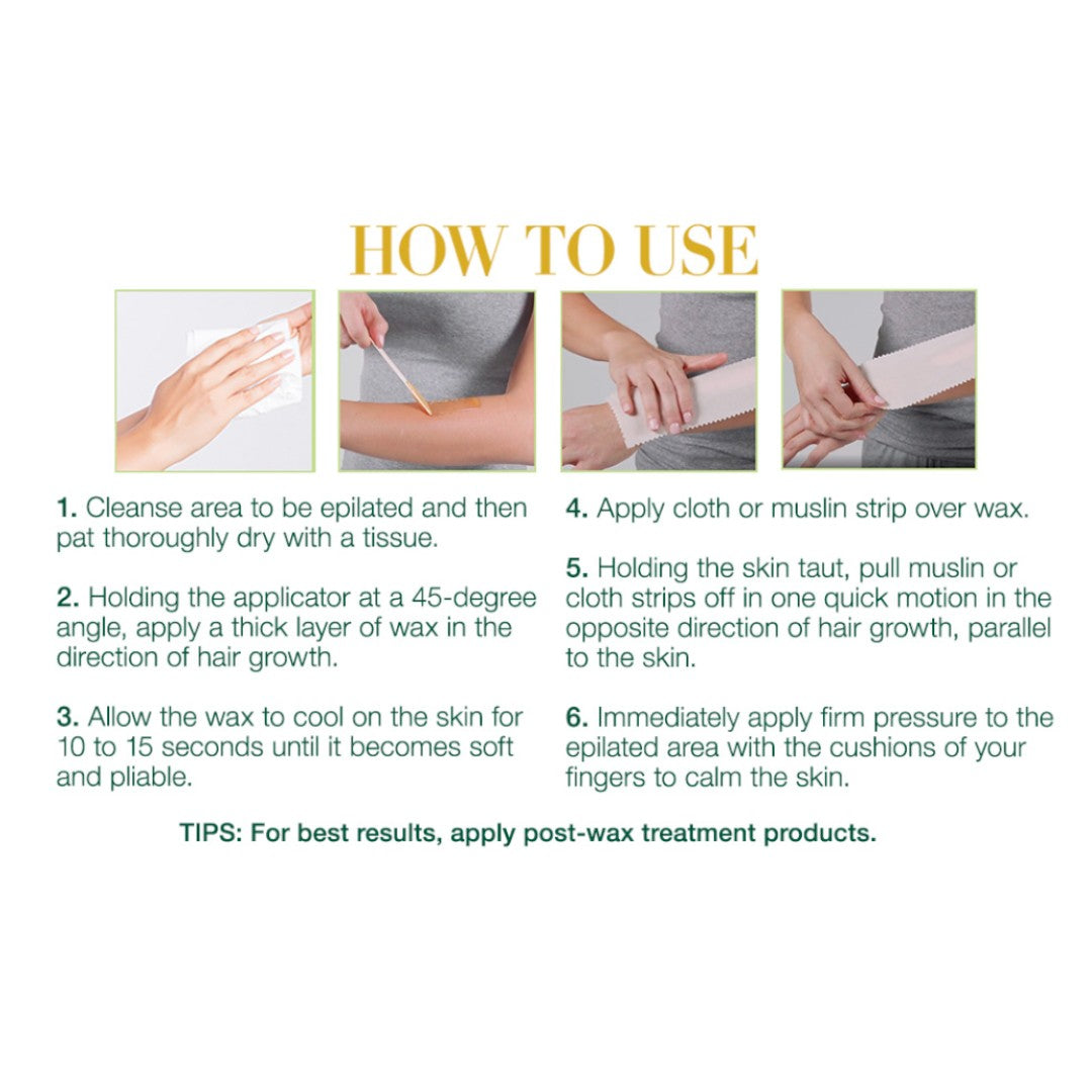 Clean+Easy Sensitive Azulene and Chamomile Soft Wax 14oz, hair wax stick, body wax near me