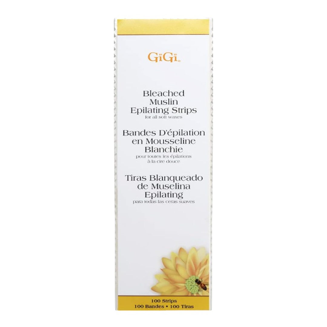 Gigi Bleached Muslin Wax Strip Large, landing strip bikini wax