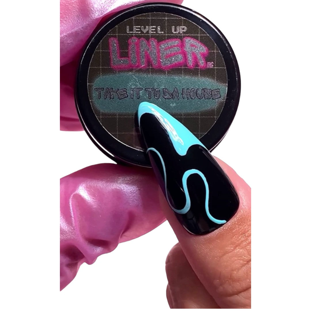 Nails By Dev Gel Polish Nail Art Liner - Take It To Da House, nail art with bling