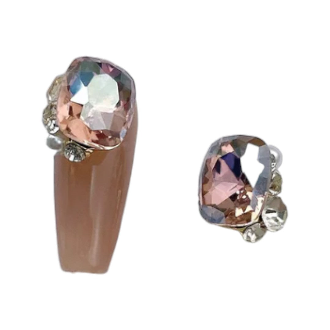 CNBS Nail Charms - White Crystal Clusters 5pcs
