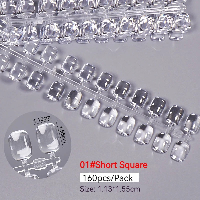 Short Square Nail Beads (160 pcs)