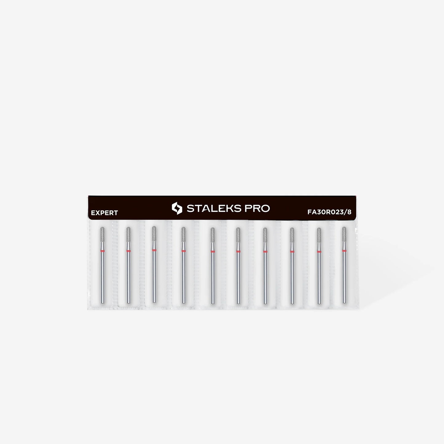 Staleks Nail Drill Bit - EXPERT Diamond Rounded Cylinder Fine Grit (2.3mm/8mm) 3/32"