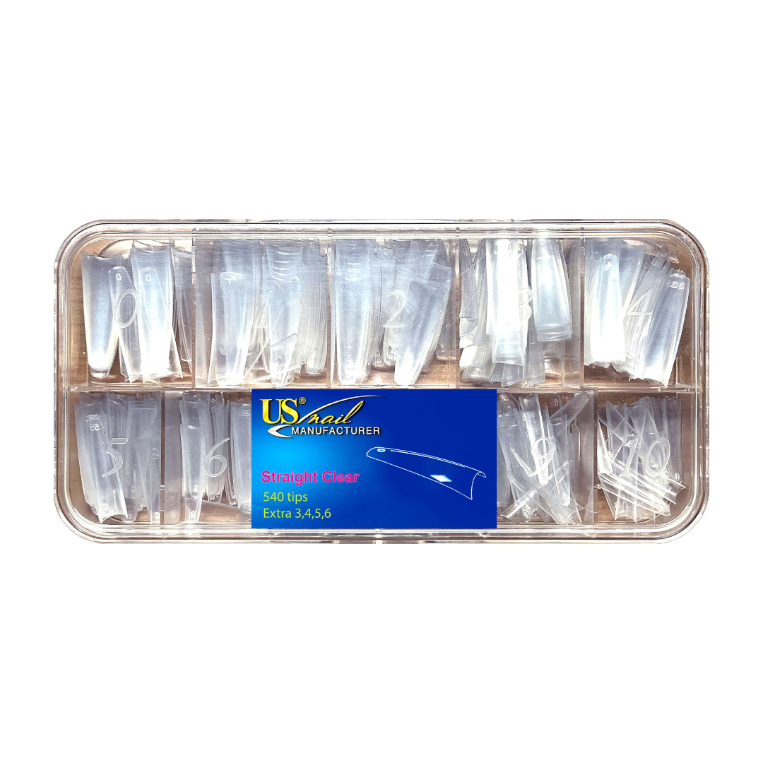 USN Acrylic Nail Tips Box Clear (540pcs), acrylic nails on short nails, acrylic nail