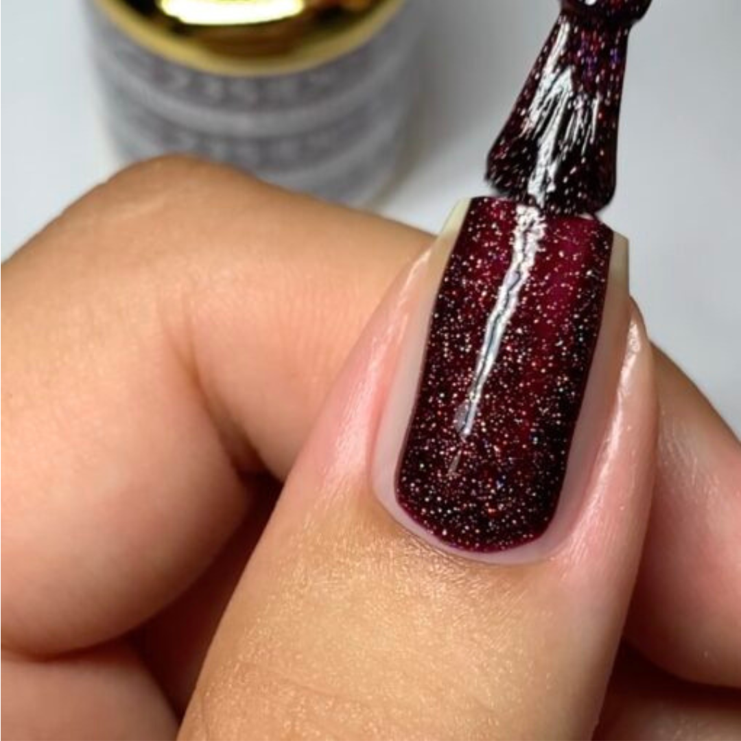 DND DC Mermaid 235 Mulberry - Sparkling Glitter Gel Polish