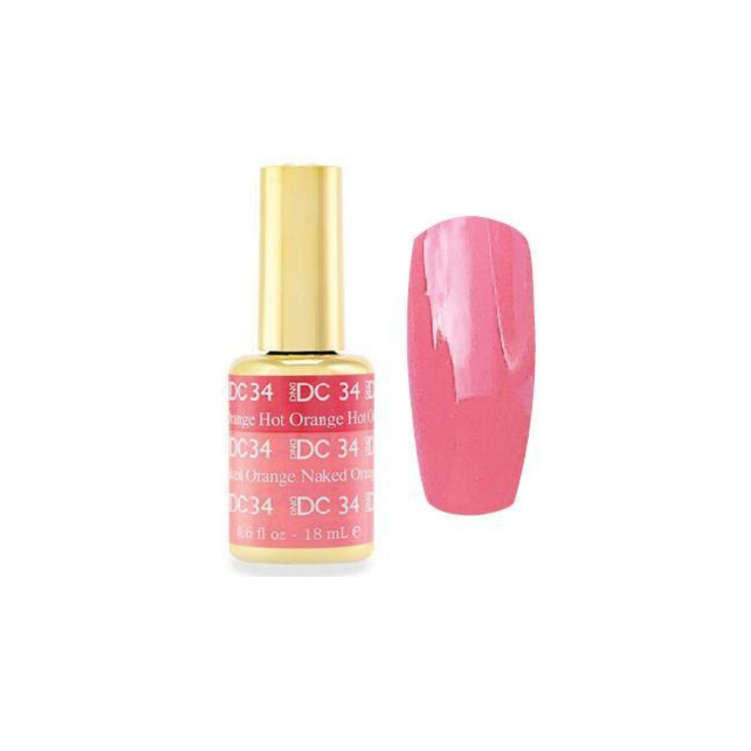 DND DC Mood Color Changing Nail Polish, 34 Hot Orange Naked Orange, color changing nail polish, nail polish changes color, colour changing nail polish