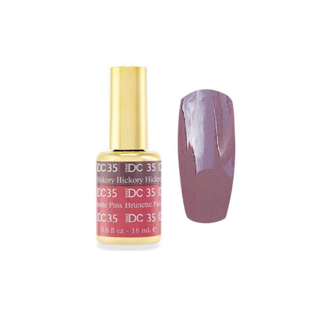 DND DC Mood Color Changing Nail Polish 35, Hickory Brunette Pink, color changing nail polish, nail polish changes color, colour changing nail polish