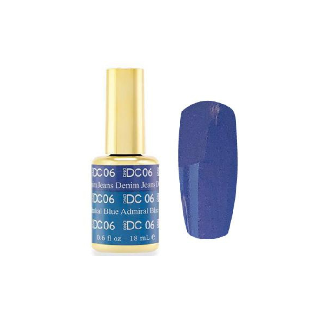 DND DC Mood Color Changing Nail Polish 6, Denim Jeans Admiral Blue, color changing nail polish, nail polish changes color, colour changing nail polish