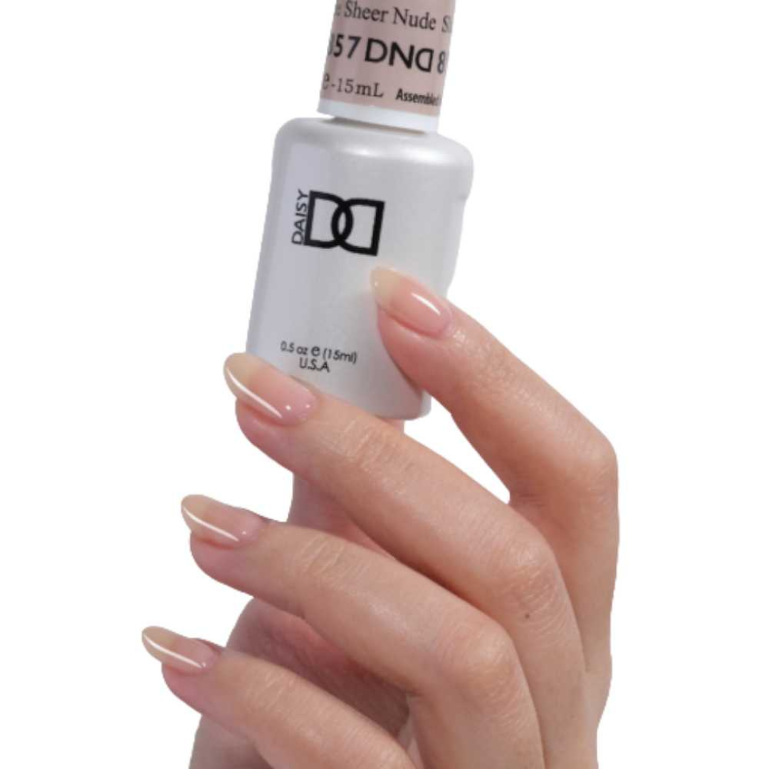 sheer nail polish, dnd sheer collection, sheer nail polish, gel polish, regular nail polish, dnd nail lacquer, 857 Sheer Nude, nail salon newcastle upon tyne