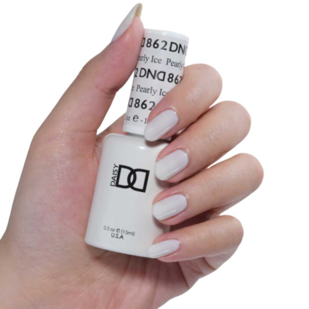 DND Duo - 862 Pearly Ice Sheer White Nail Polish, sheer white nail polish , nail salon leduc