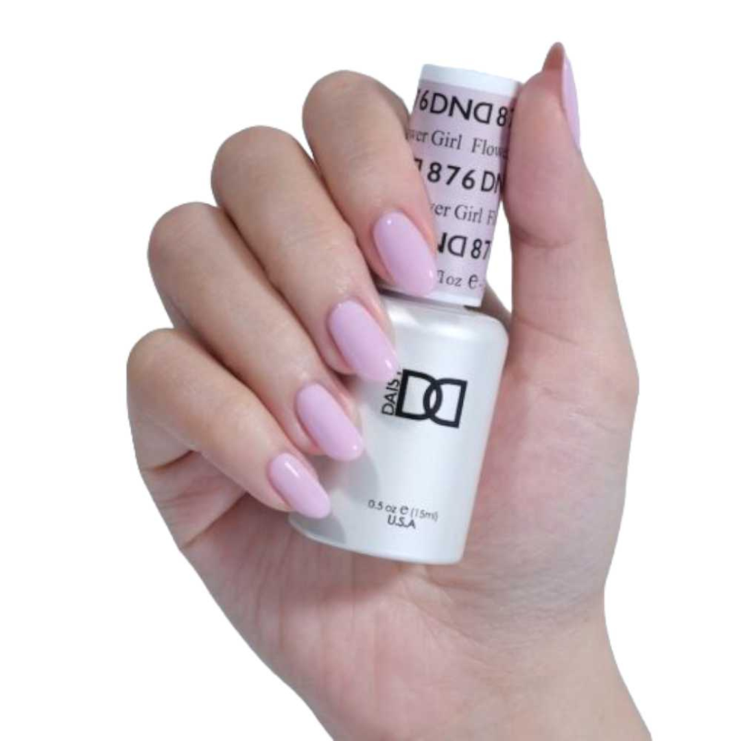 dnd sheer collection, sheer nail polish, gel polish, regular nail polish, dnd nail lacquer, 876 Flower Girl, nail salon elmira ny