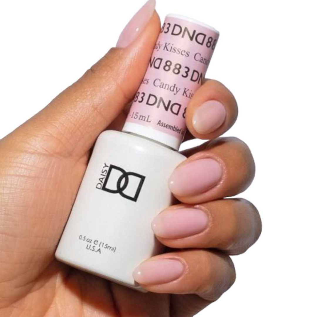 dnd sheer collection, sheer nail polish, gel polish, regular nail polish, dnd nail lacquer, 883 Candy Kisses, nail salon chestermere