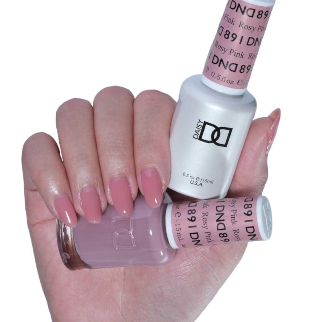 dnd sheer collection, sheer nail polish, gel polish, regular nail polish, dnd nail lacquer, 891 Rosy Pink, nail salon amherstburg