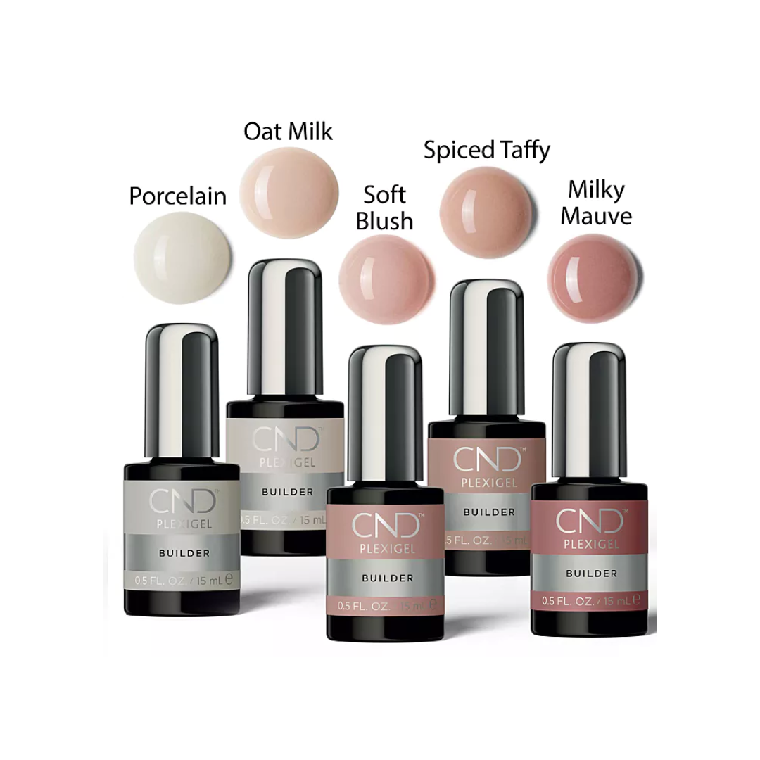 CND Plexigel Builder Porcelain, Builder Gel in a Bottle