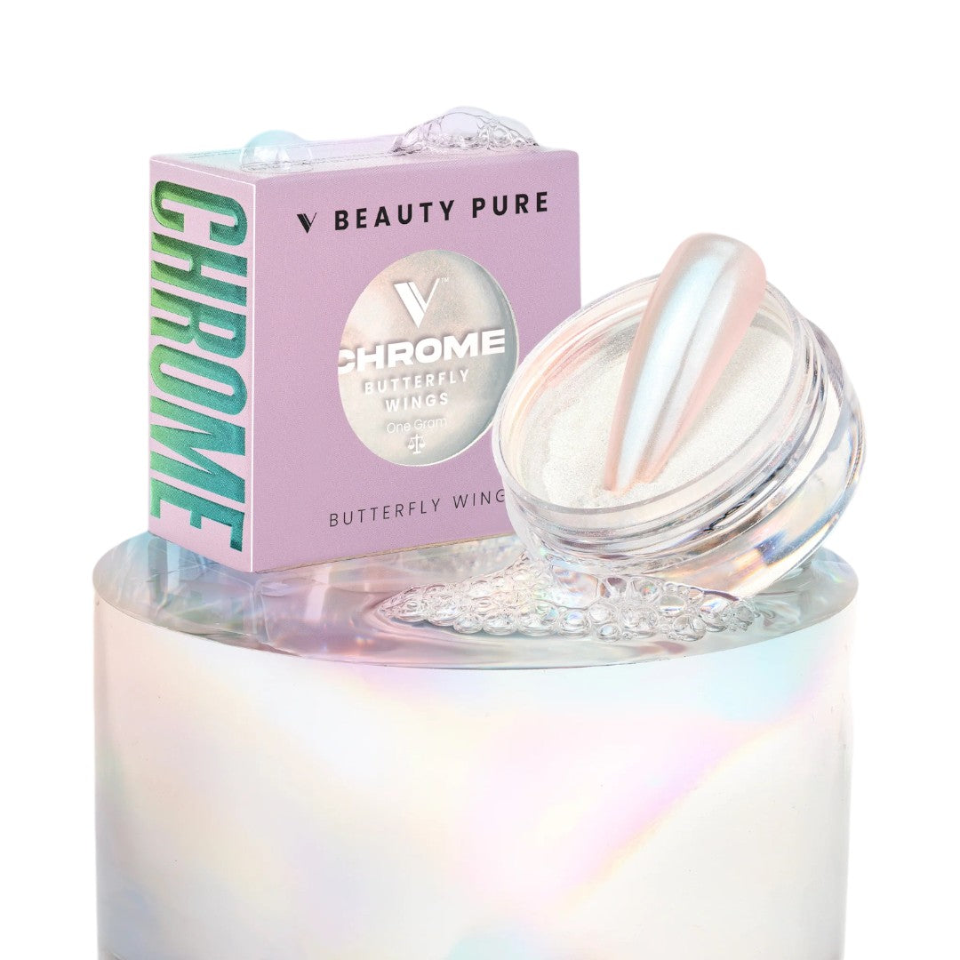 V Beauty Pure chrome nail powder Butterfly Wings, chrome nails orange