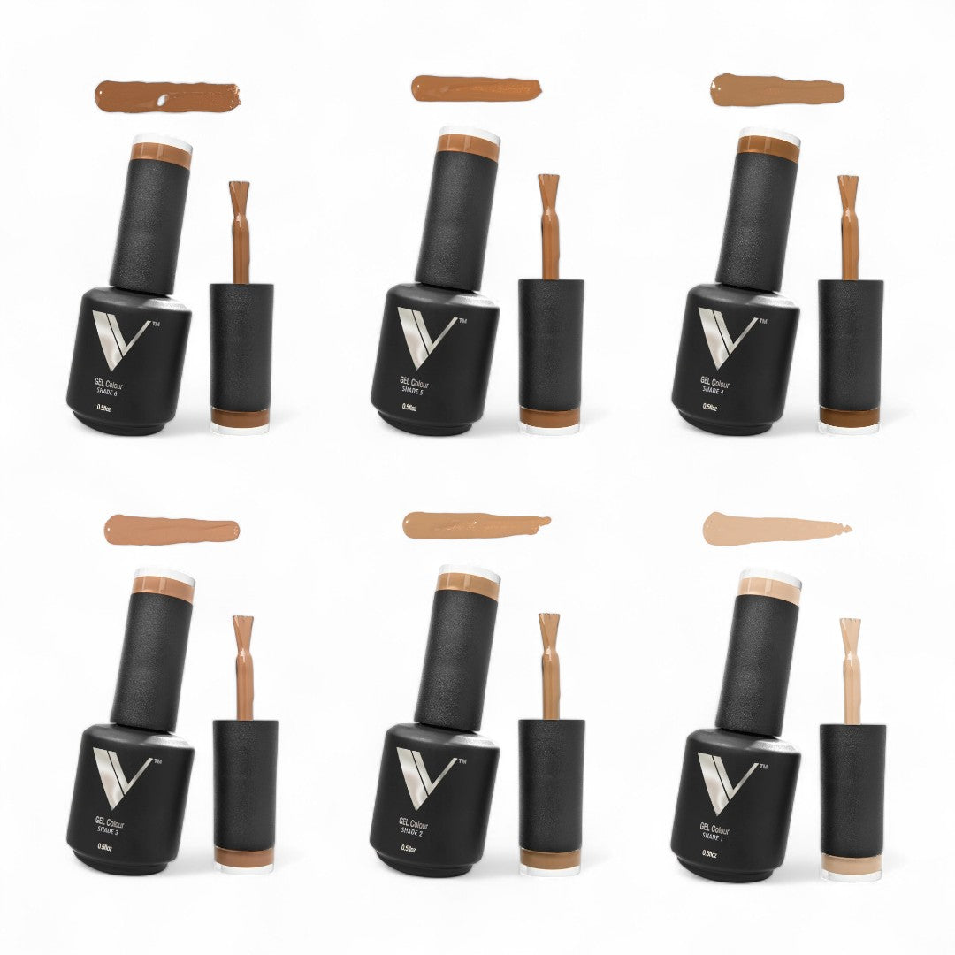 V Beauty Pure Gel Polish - Light Shades Collection #S1-6 (6pcs)