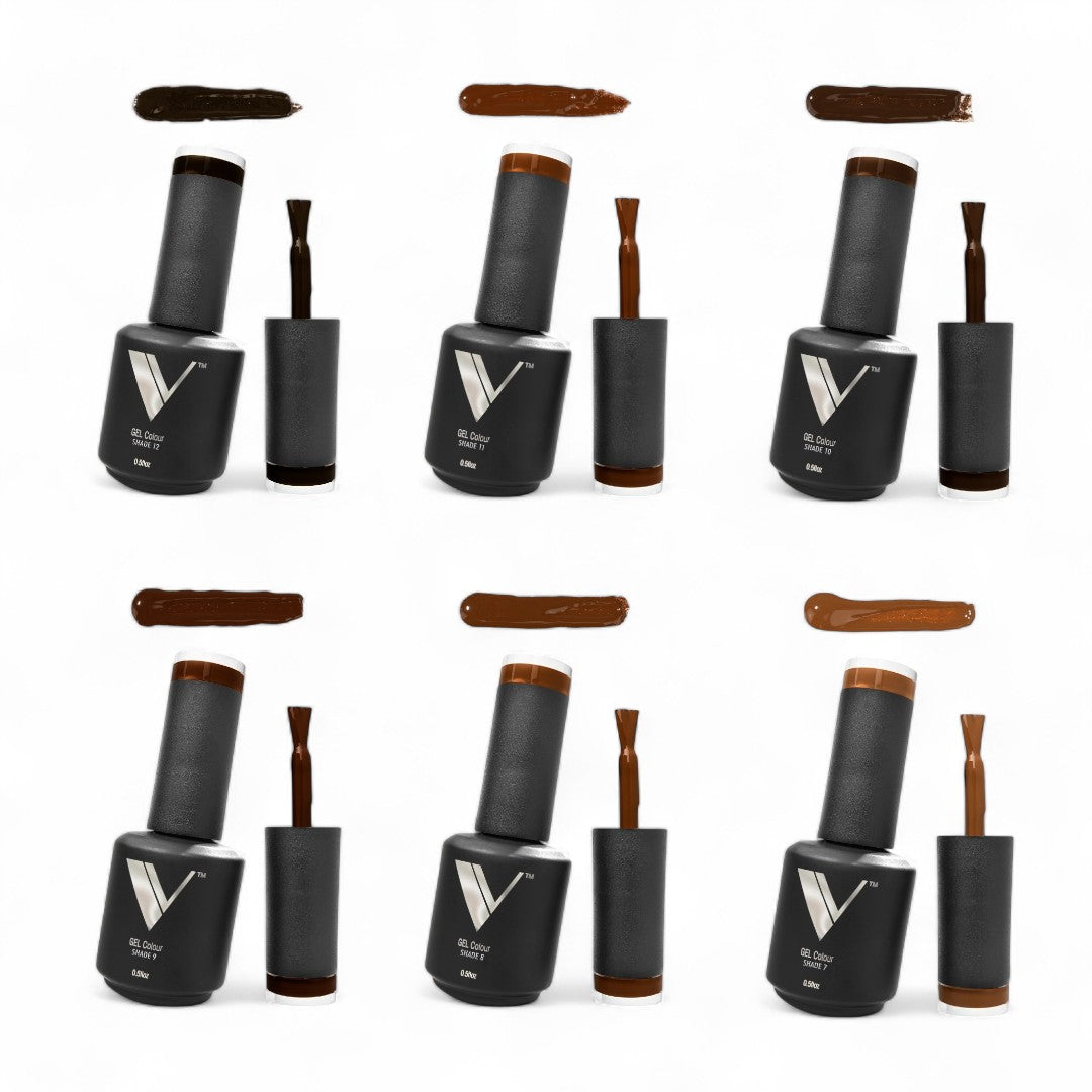 V Beauty Pure Gel Polish - Deep Shades Collection #S7-12 (6pcs)