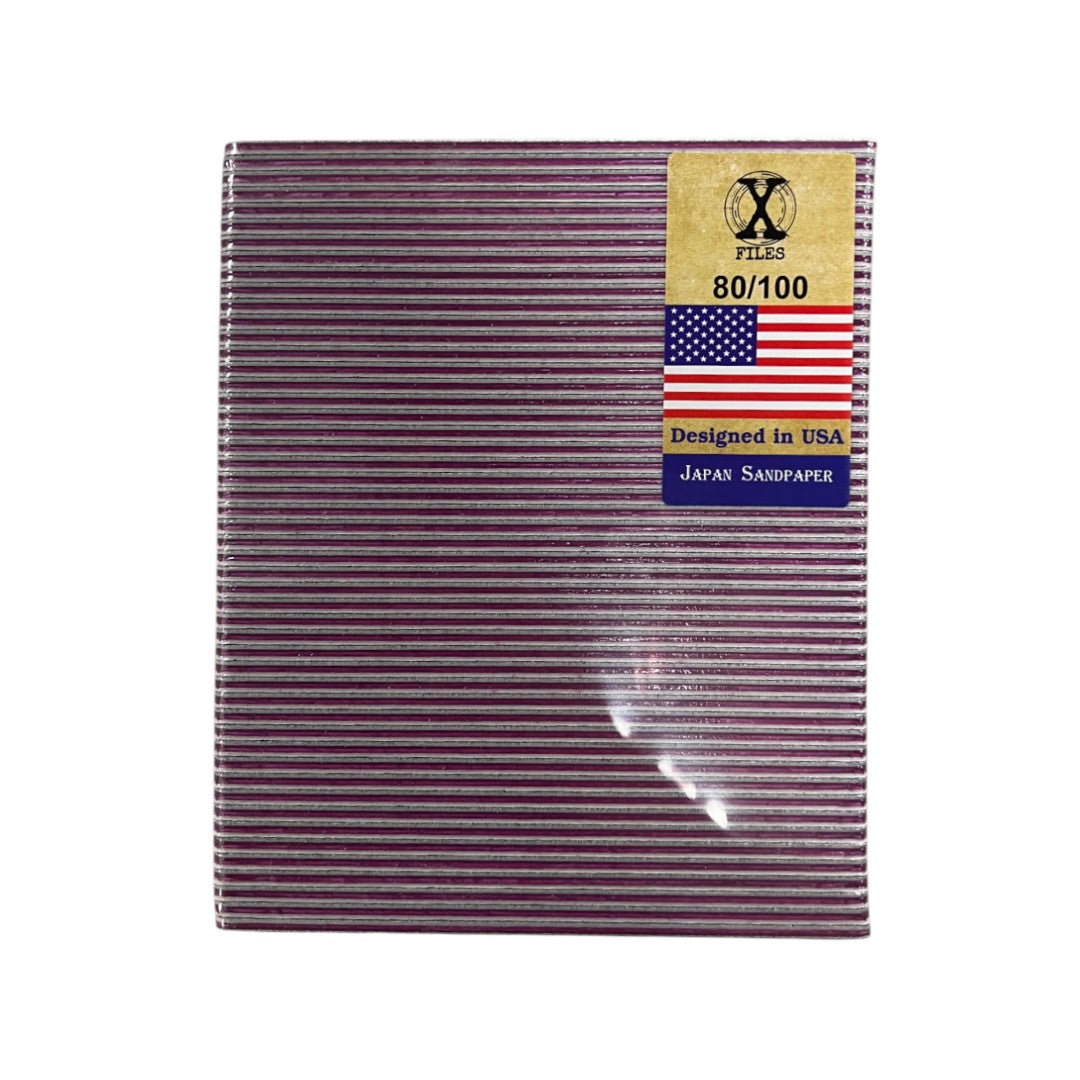 X-Files Jumbo Nail Files - Zebra 80/100 Grit (Pack of 50)