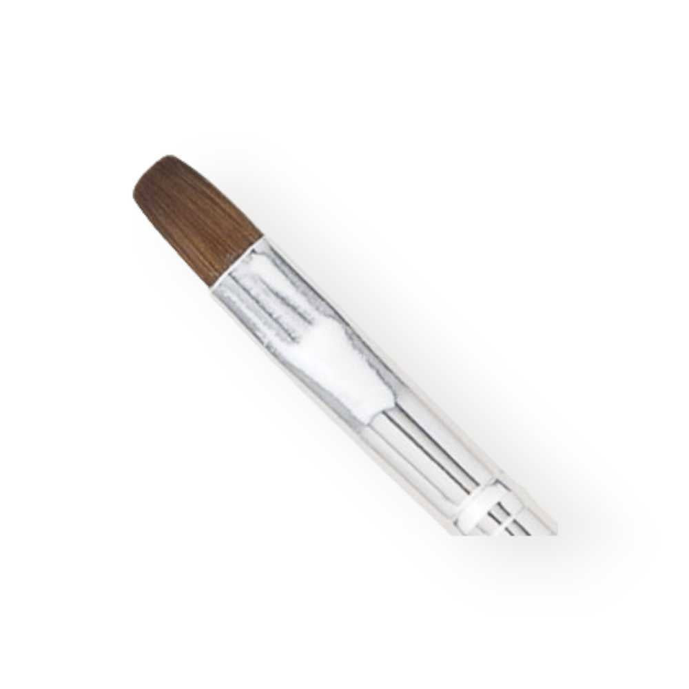 Americanails Gel Brush - Kolinsky Square Clear Handle #CKFS11