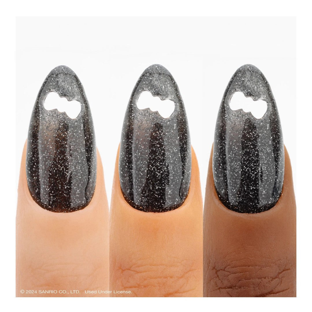 Apres Kuromi Flash Glitter Gel Couleur (HEMA-Free) - All Night With Cap Accessory #5FGK05BLKWC