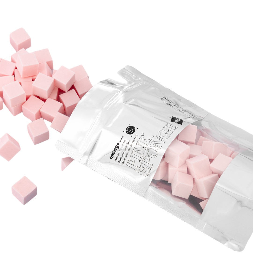 Amingo Nail Art/Ombre Pink Sponge (Pack Of 100)