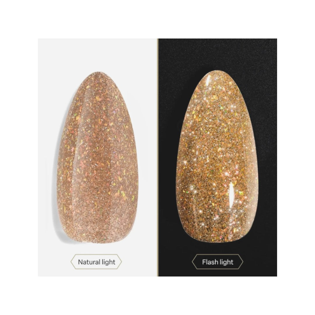 apres Flash Glitter Gel Polish That’s My Twin Flame FG03, capital nail supply inc.