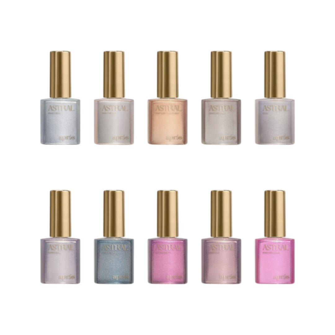 apres astral gel, apres Flash Glitter Gel Polish The Astral Collection FG01-10 (10pcs), classique nails beauty supply