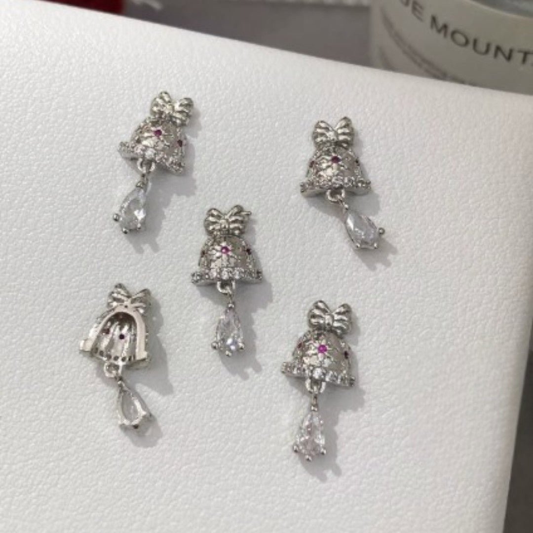 CNBS Nail Charms - Christmas Bell & Candy Canes (5pcs)