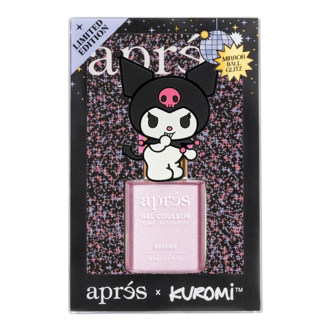 Apres Kuromi Flash Glitter Gel Couleur (HEMA-Free) - Besties With Cap Accessory #5FGK02LPKWC