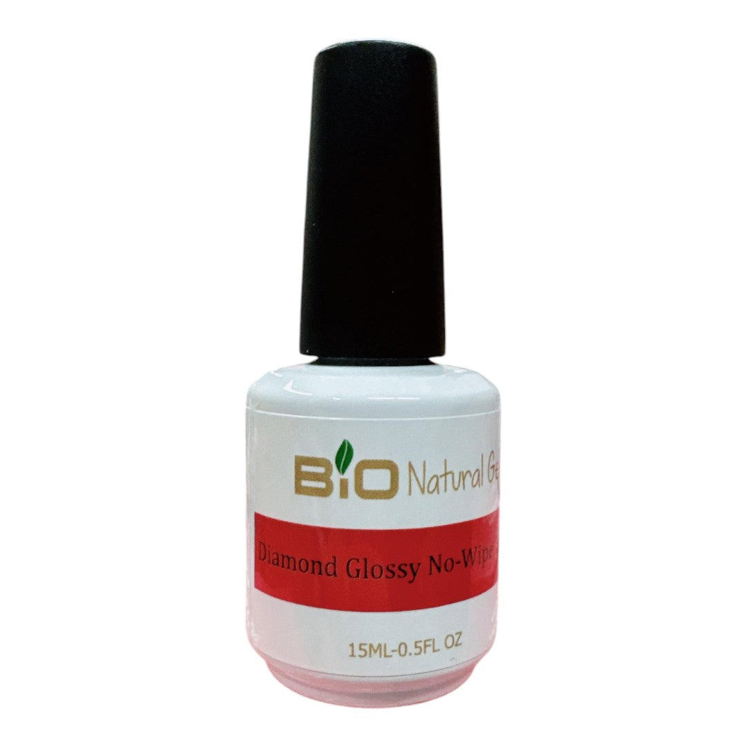 Bio Natural Gel Top Coat - Non-Wipe Diamond Glossy 0.5Oz
