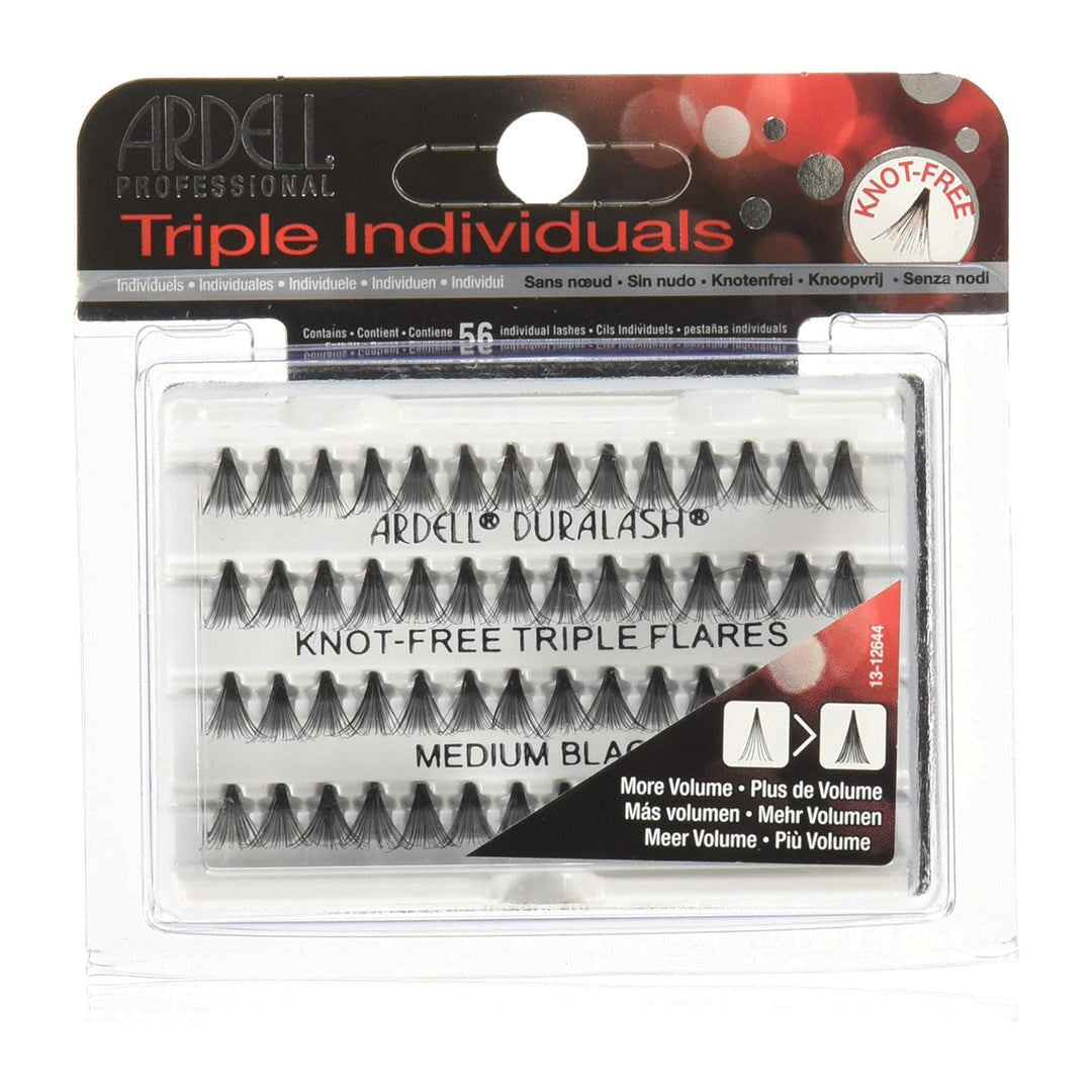 Ardell Triple Individuals Lashes - Knot-Free Medium Black #66496