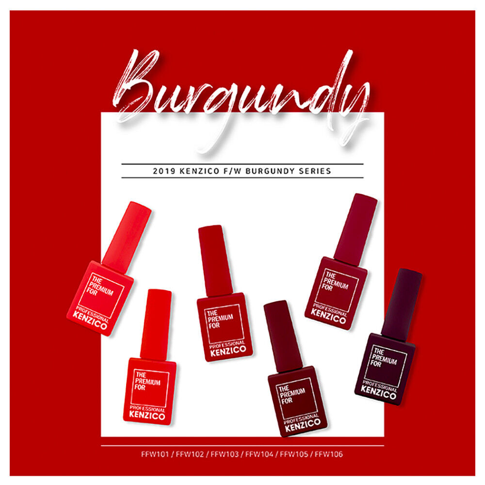 Kenzico Korean Gel Polish, Burgundy Colour Gel Polish FFW-102