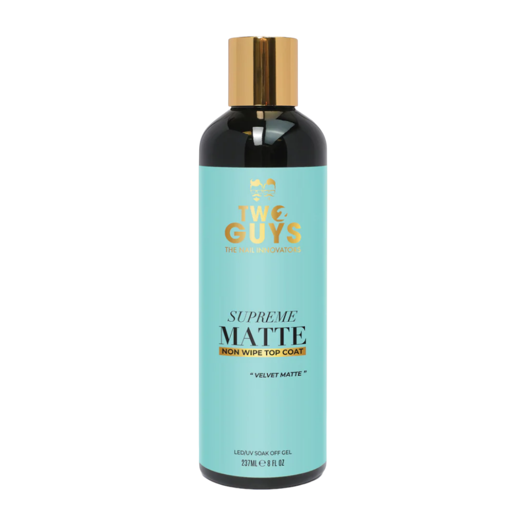 2Guys Gel Top Coat - Non-Wipe Supreme Matte 8Oz