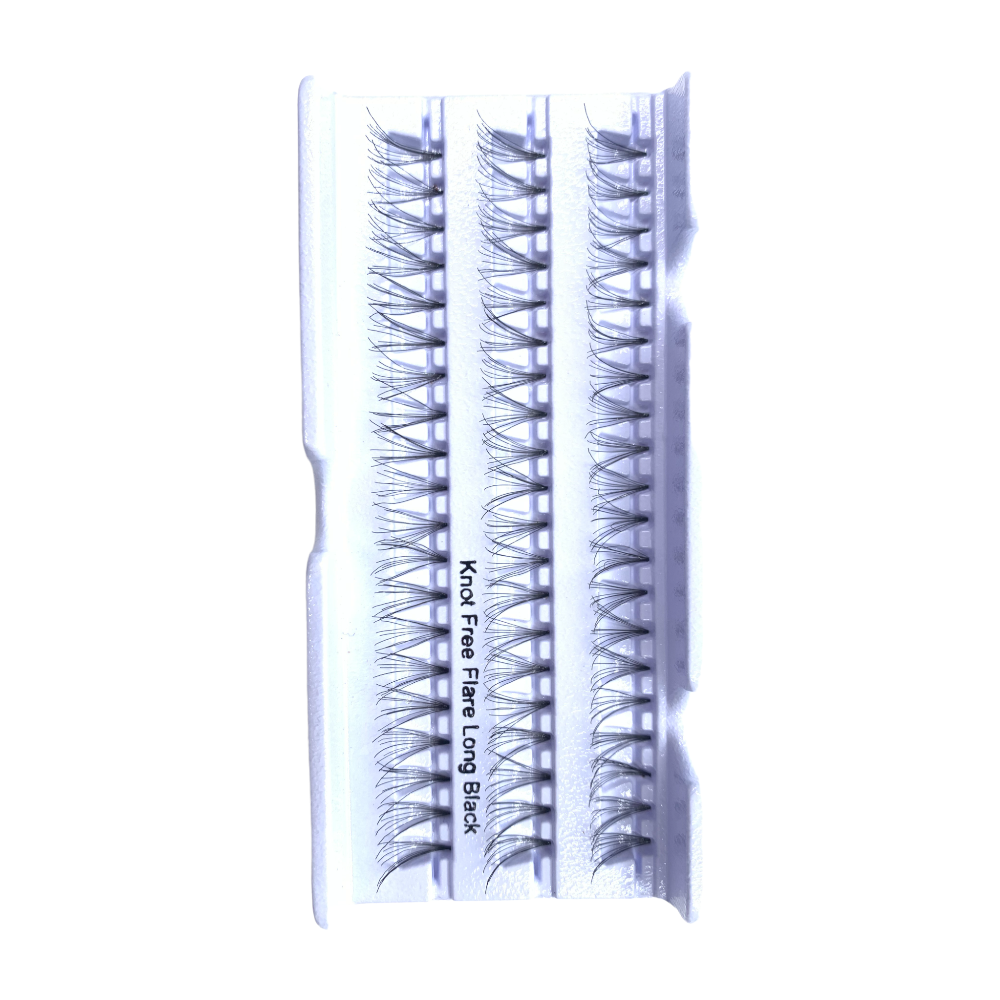 Eyelash Knot Free Flare Black Size Long (100Tray of 60pcs)