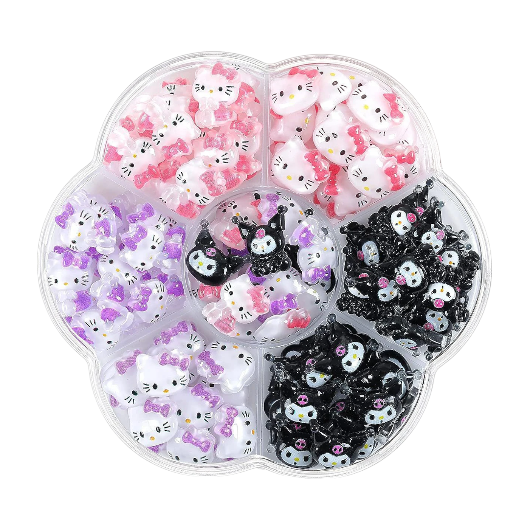 hello kitty nail charms, kit nail art